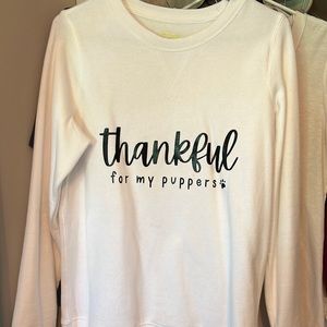 Pullover sweatshirt : thankful for my puppers